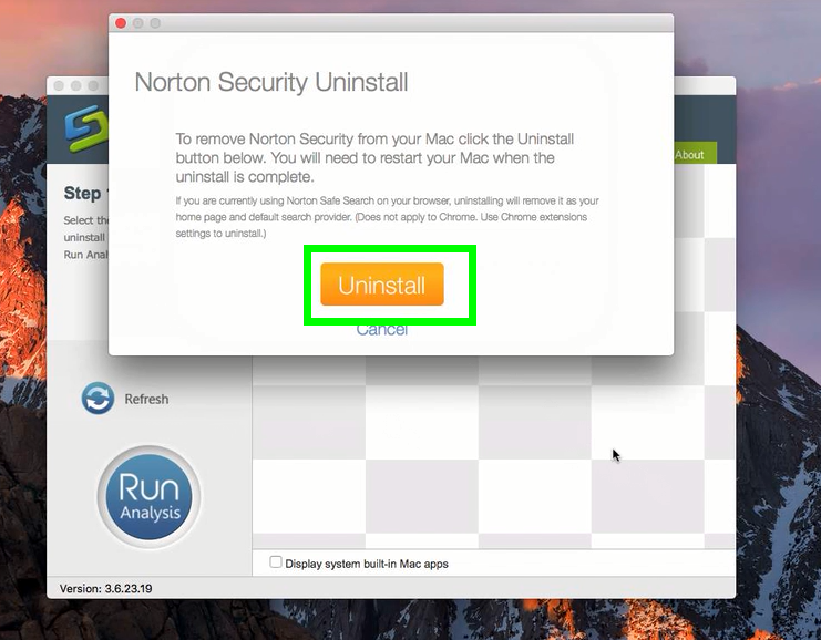 uninstall norton security mac
